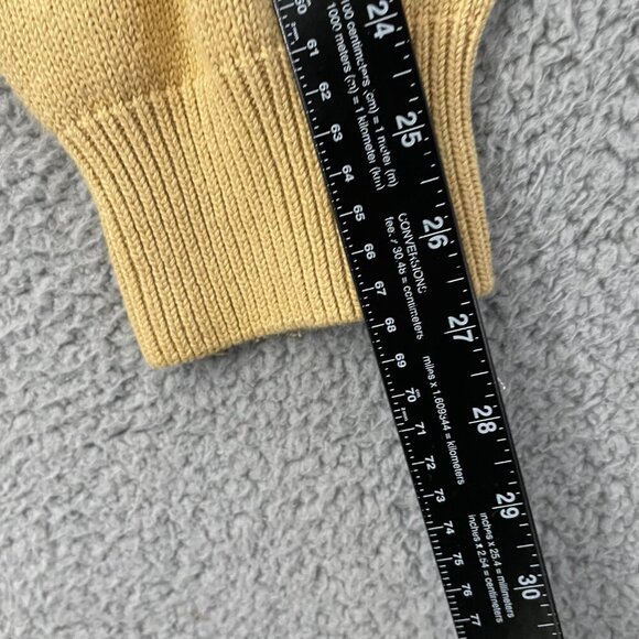 VTG Izod Sweater Men XL Yellow Block Pattern Knit Crewneck - Picture 7 of 8